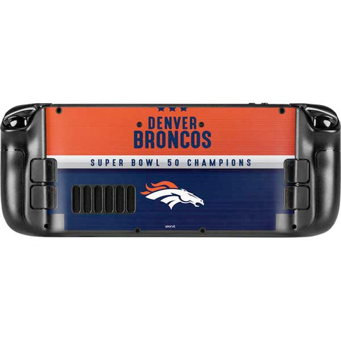 NFL Denver Broncos Super Bowl 50 Champions Steam Deck Handheld Gaming Computer Skin